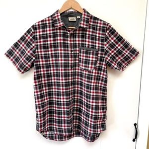 Vans Men's Short Sleeve Plaid Button Down Shirt, Size Small